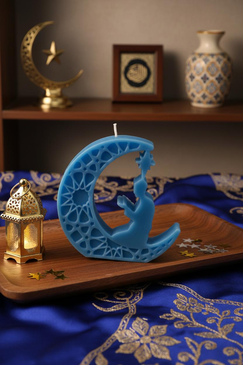 Islamic Crescent Moon Prayer Candle
