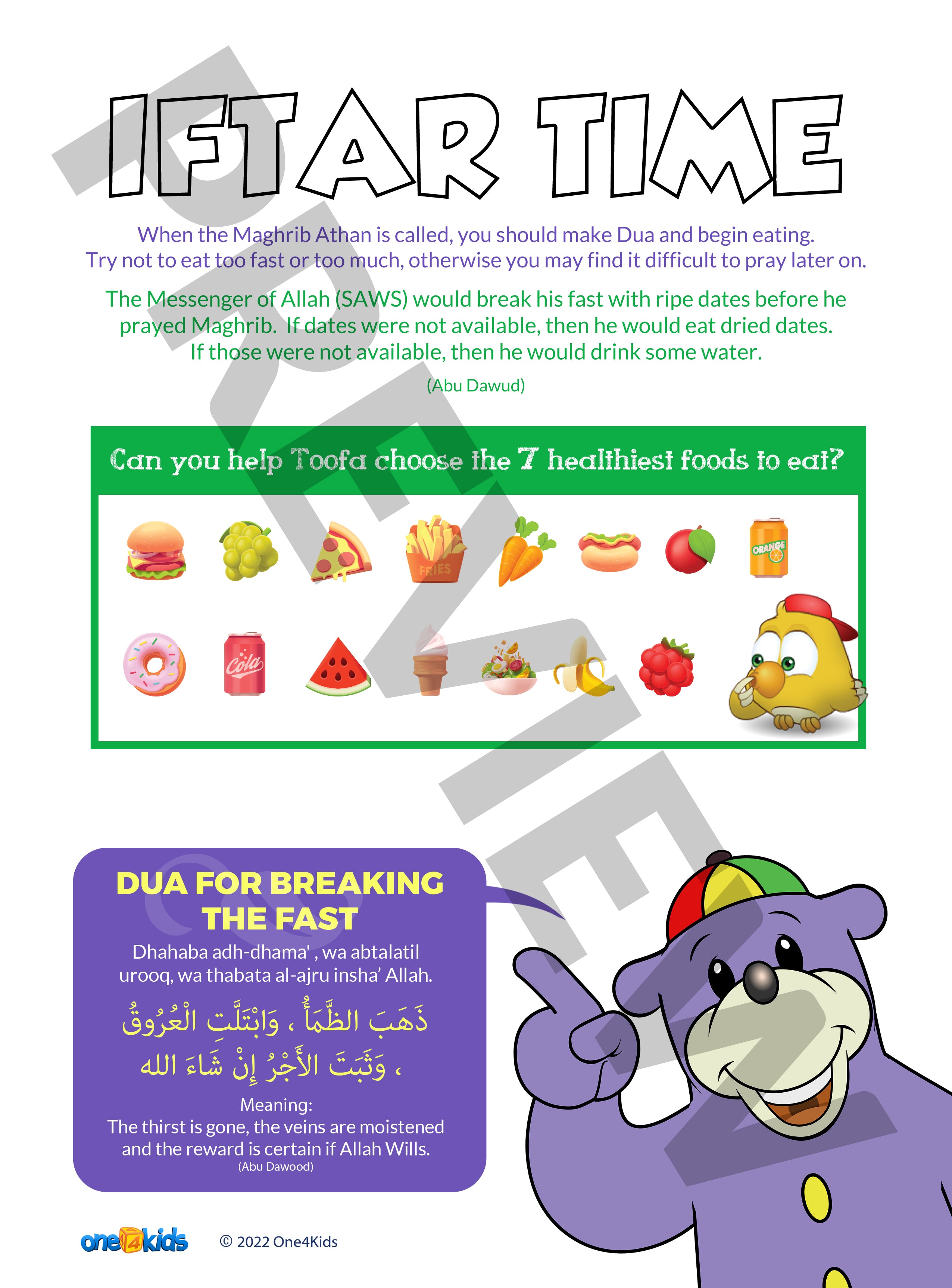 Zaky's Ramadan Activity Book + Colouring Pencils