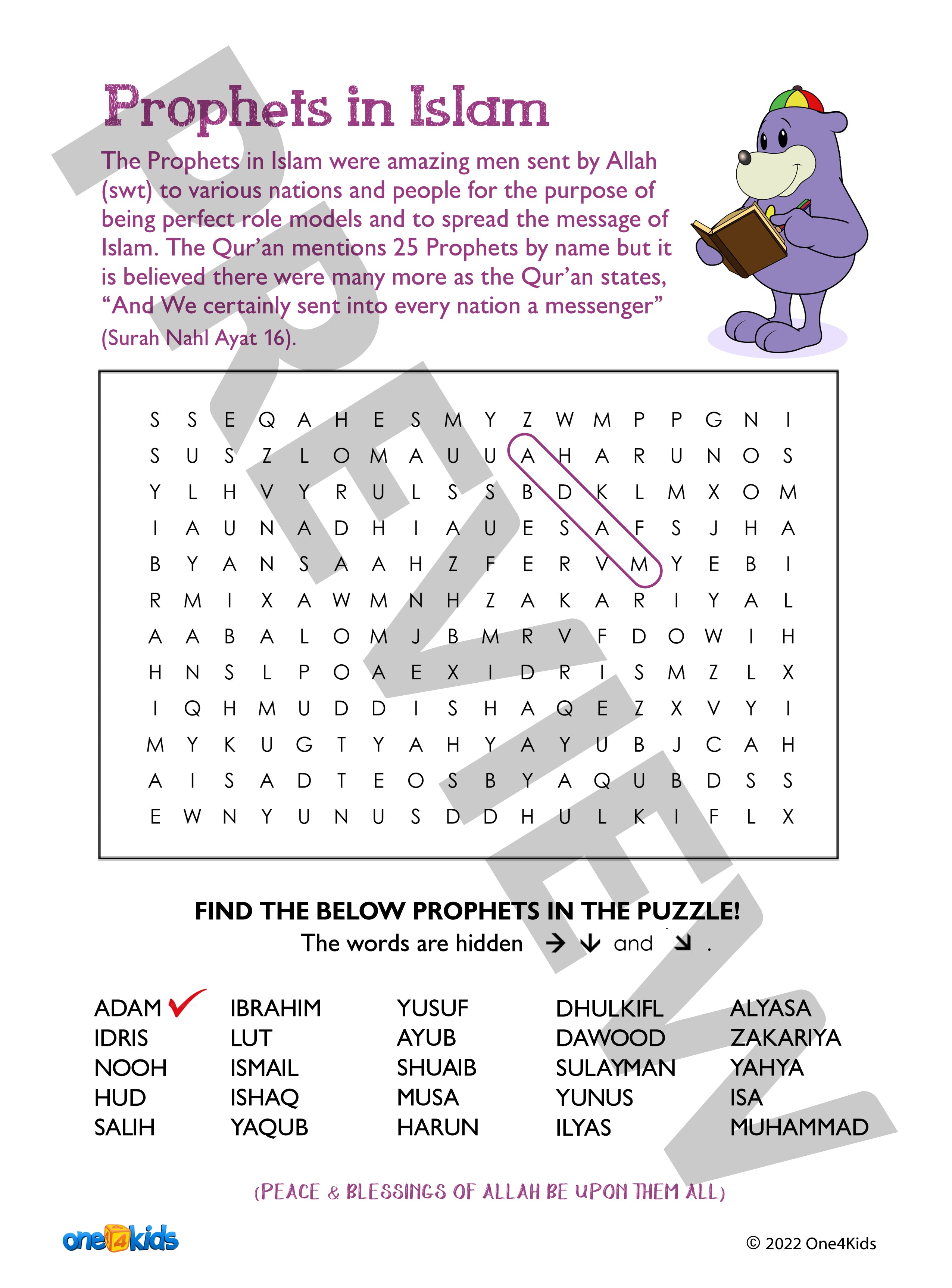 Zaky's Ramadan Activity Book + Colouring Pencils